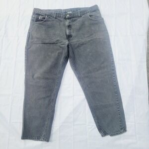 Vintage Backroad Blues Mens Faded Black Denim‎ Jeans 44 x 30 Relaxed Fit - (J47)